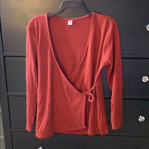 V-Neck wrap sweater